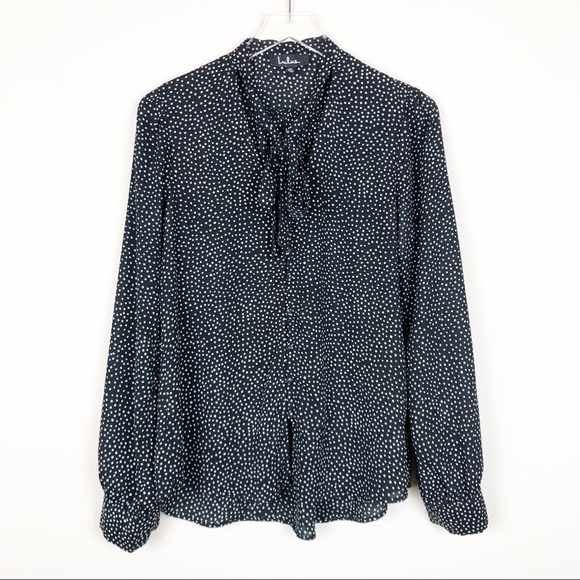 LULU’S On The Spot Black Polka Dot Button-Up Top - Picture 3 of 8